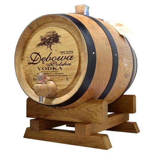 GIFT VODKA DEBOWA BOTTE LEGNO 2 LITRI