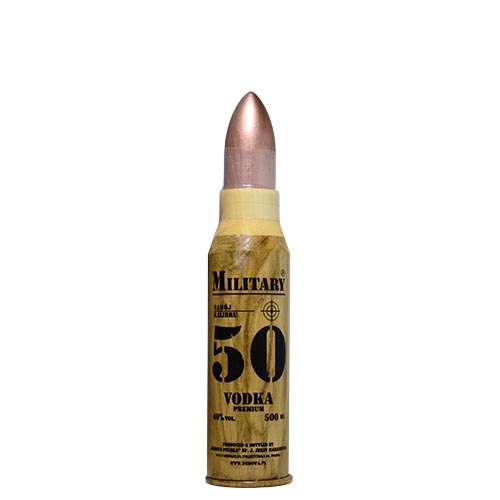 GIFT VODKA DEBOWA MILITARY CARTUCCIA 50CL