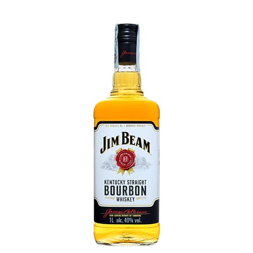 BOURBON WHISKEY JIM BEAM WHITE LABEL 1 LITRO