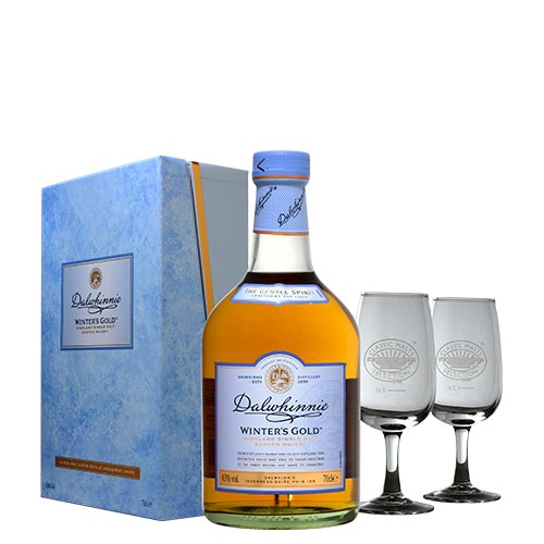 GIFT SCOTCH WHISKY DALWHINNIE WINTER'S GOLD + 2 BICCHIERI