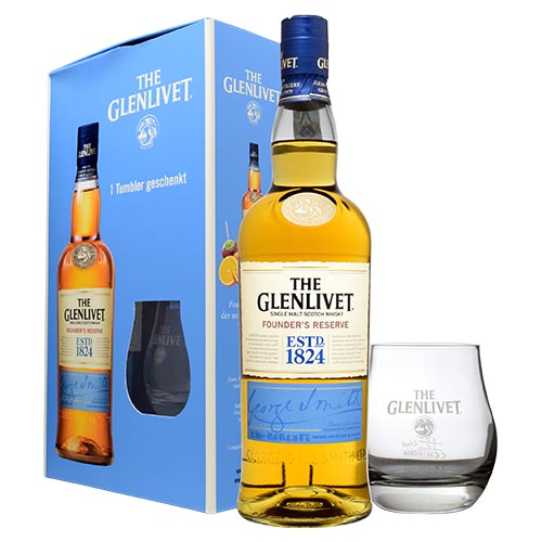 GIFT SCOTCH WHISKY THE GLENLIVET FOUNDER'S RESERVE