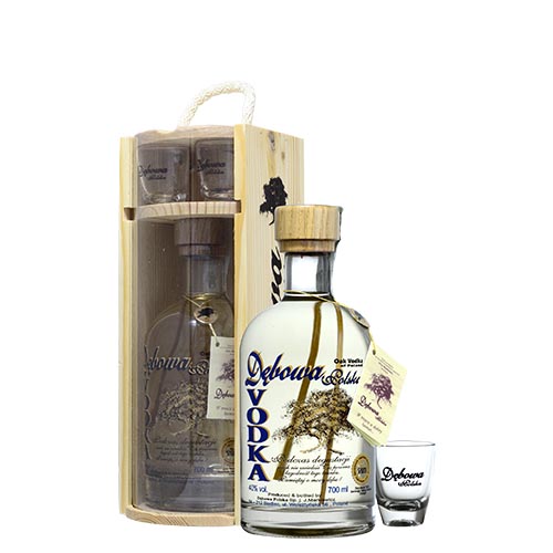 GIFT VODKA DEBOWA CONFEZIONE LEGNO