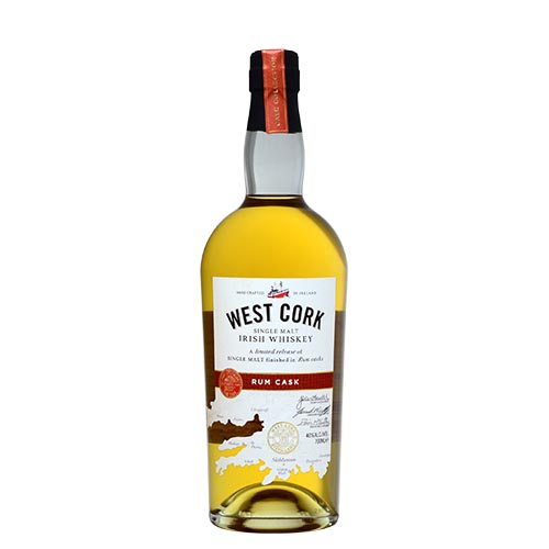 IRISH WHISKEY WEST CORK RUM CASK 70CL
