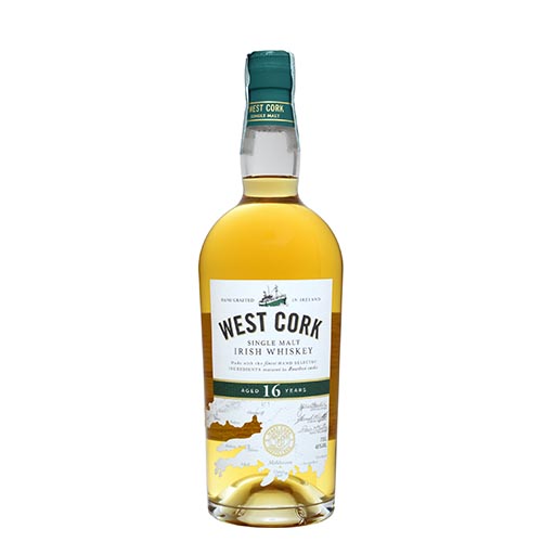 IRISH WHISKEY WEST CORK 16 YO BOURBON CASK 70CL
