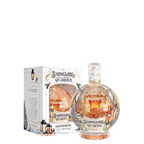 GIFT GIN SNOWGLOBE ORANGE & GINGERBREAD