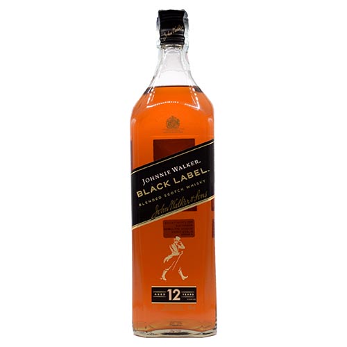 SCOTCH WHISKY JOHNNIE WALKER 12 YO BLACK LABEL 1 LITRO