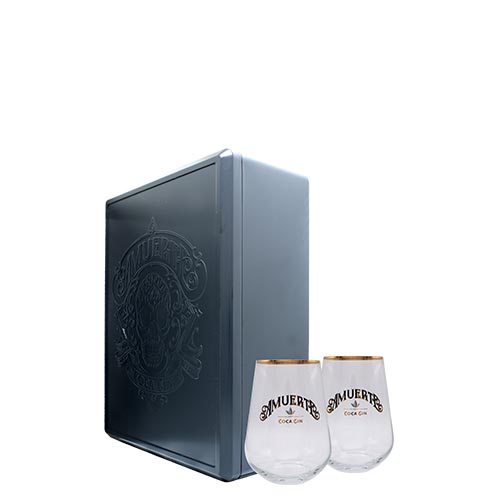GIFT AMUERTE METAL BOX + 2 BICCHIERI