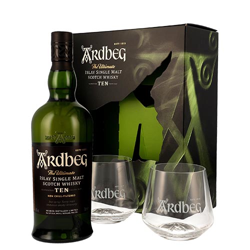 GIFT SCOTCH WHISKY ARDBEG 10YO